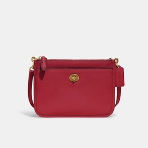 Coach Slim Turnlock Crossbody in Brick Red